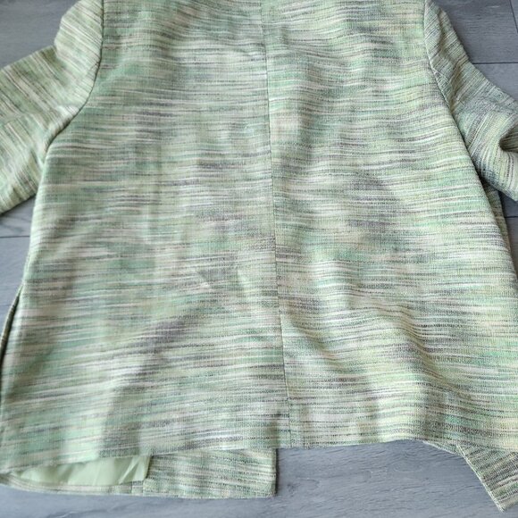 Alfred Dunner Lime Green Embroidered Vintage Jacket - Picture 7 of 8